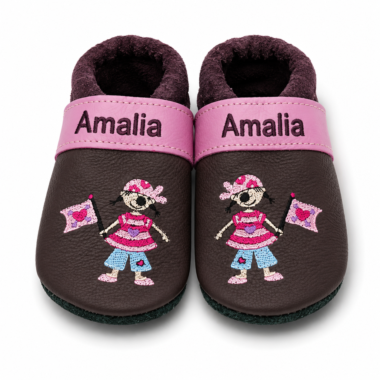 Chaussons en cuir Pirate