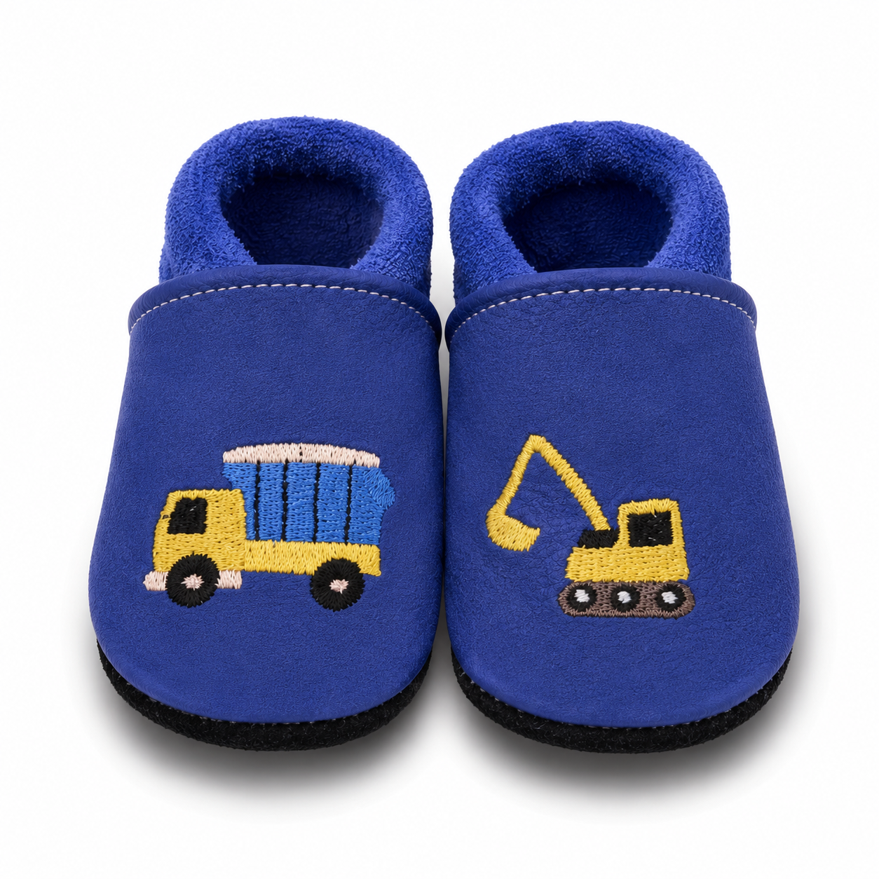 Leather slippers construction site