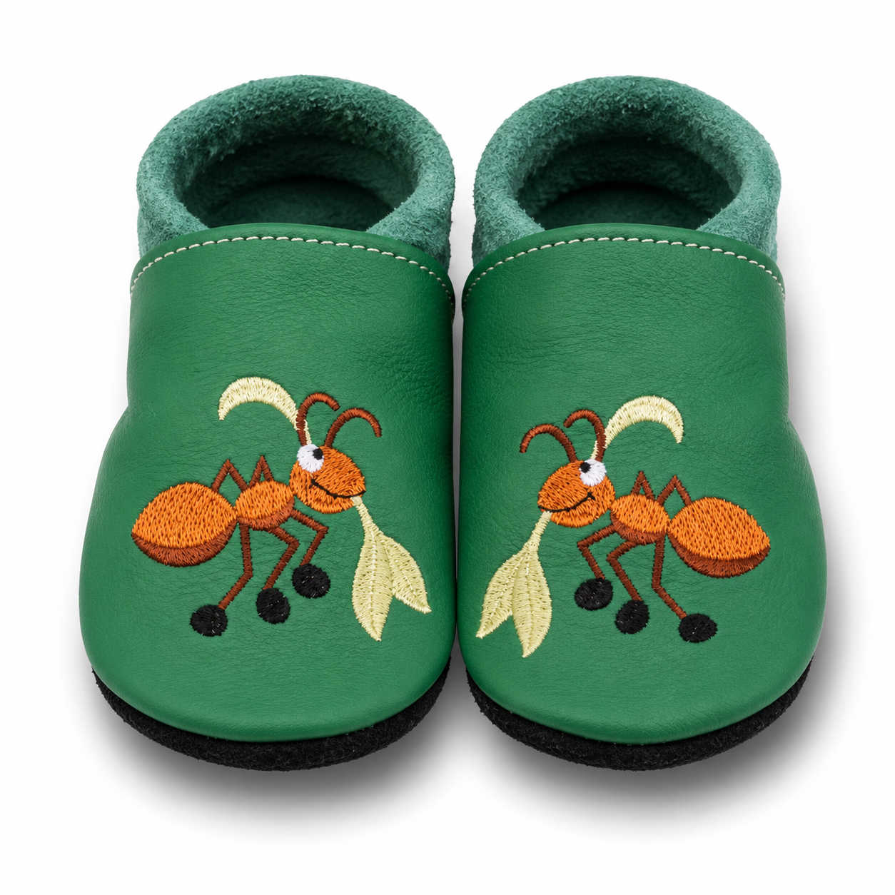 Forest Animal Leather Slippers