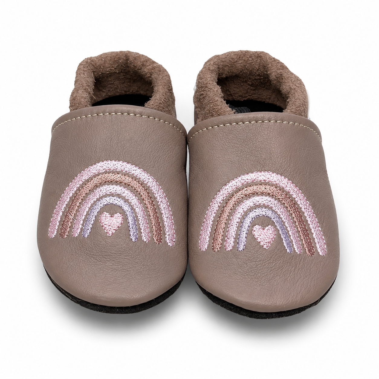 Lederpuschen boho Regenbogen