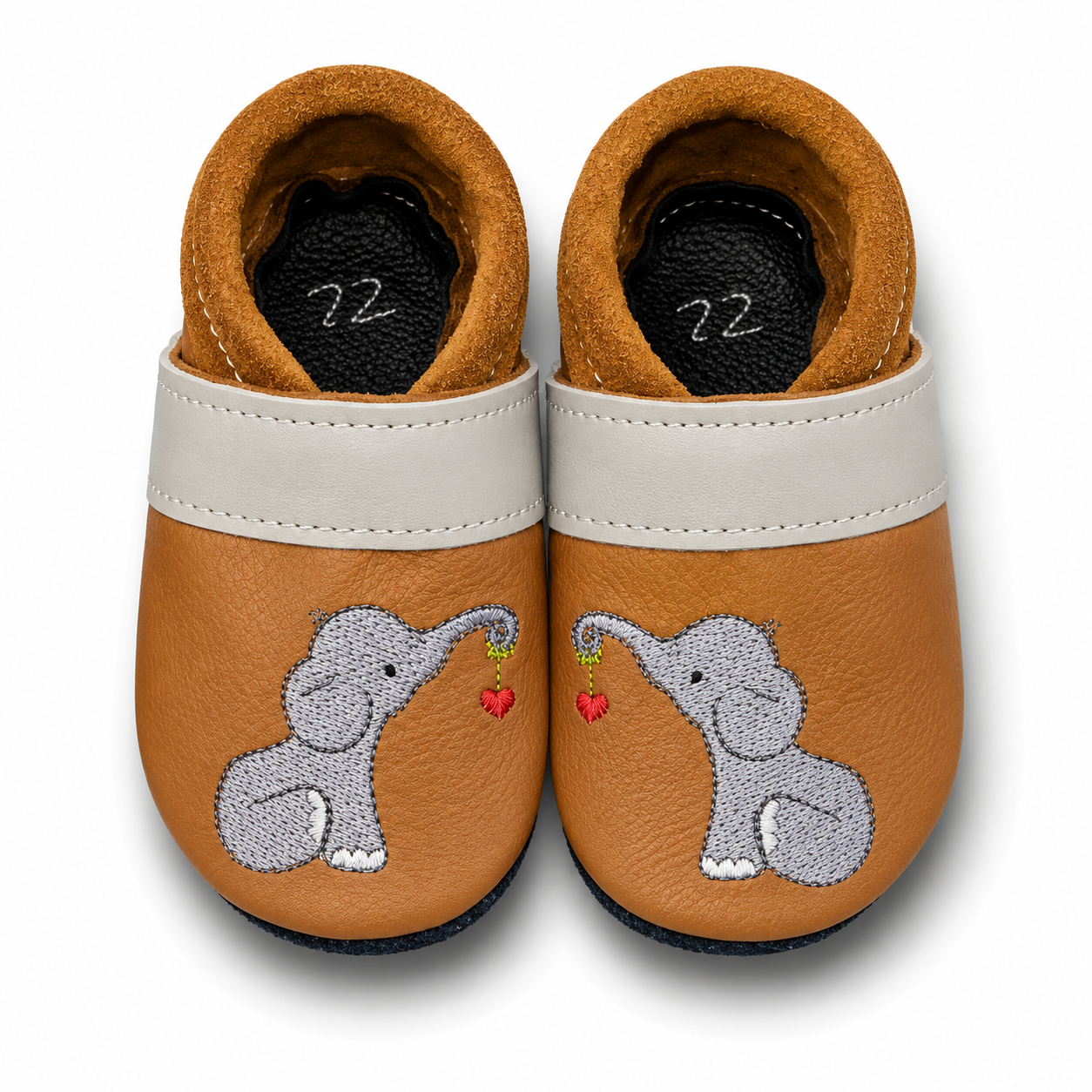 Leather Slippers with Elephants