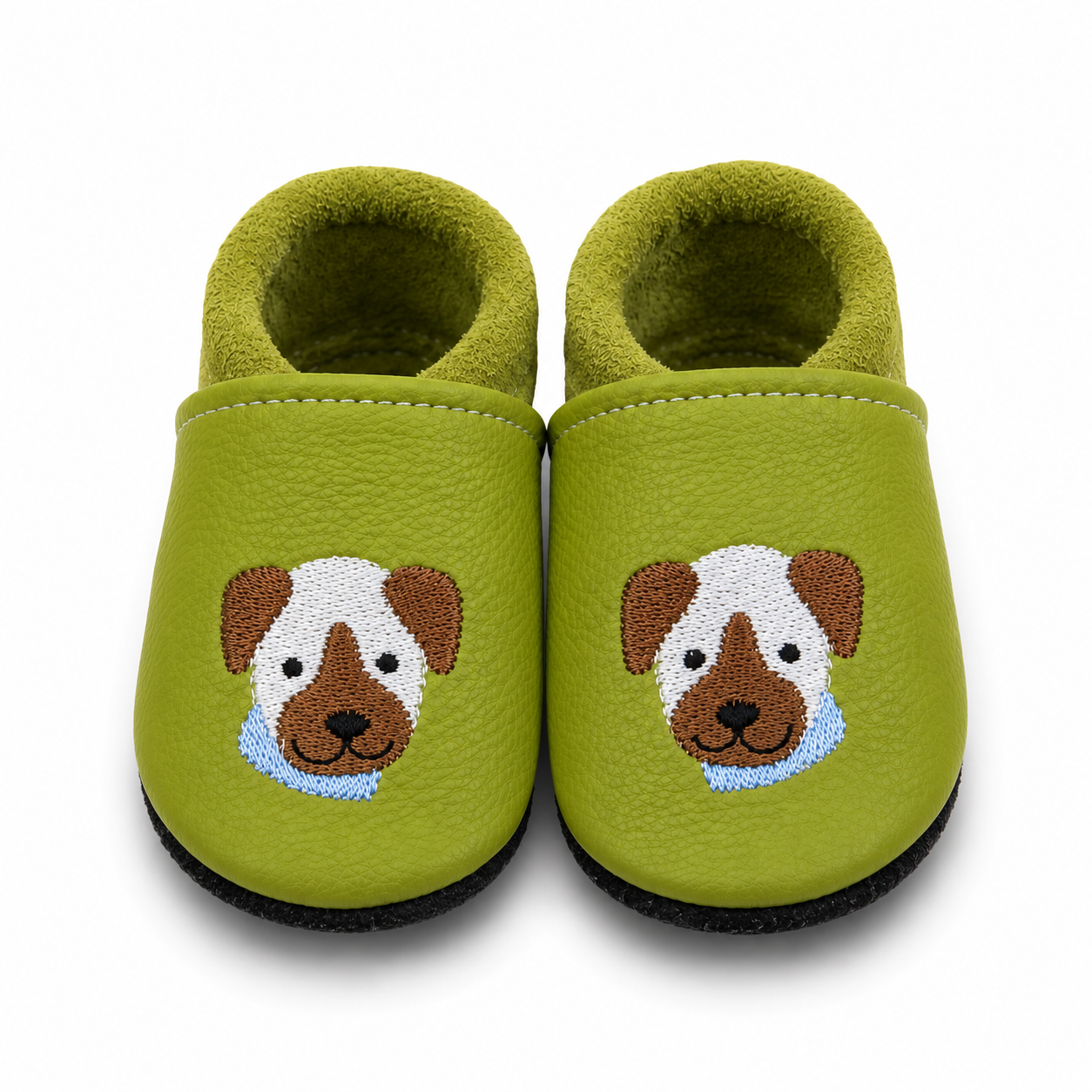 Leather Slippers Dog & Wolf