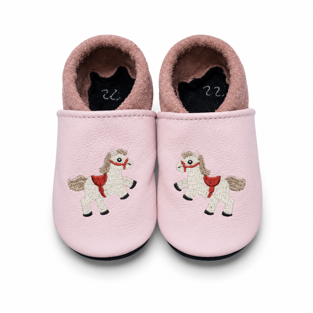 Leather Slippers Horses