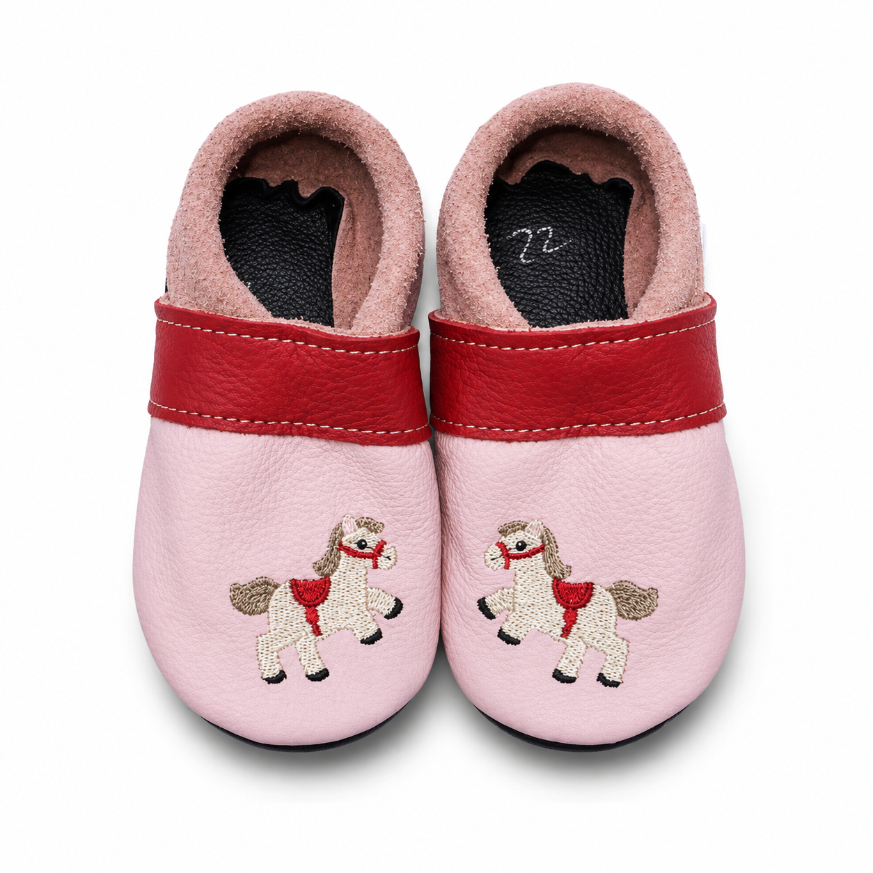 Leather Slippers Horses