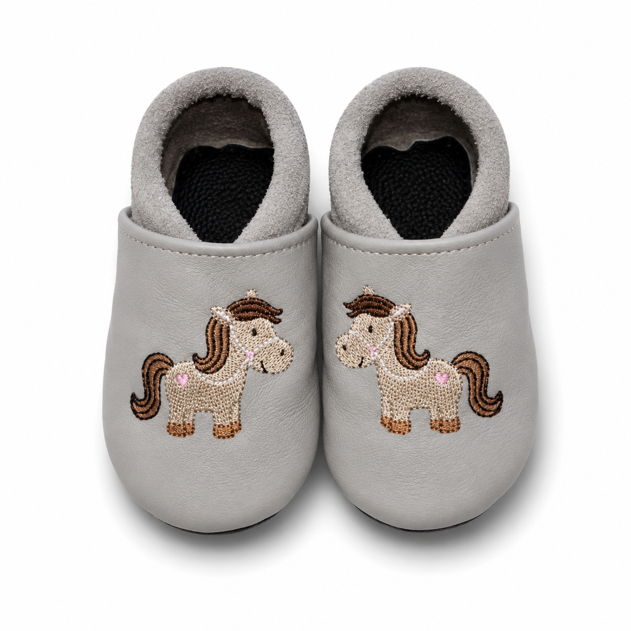 Leather Slippers Horses