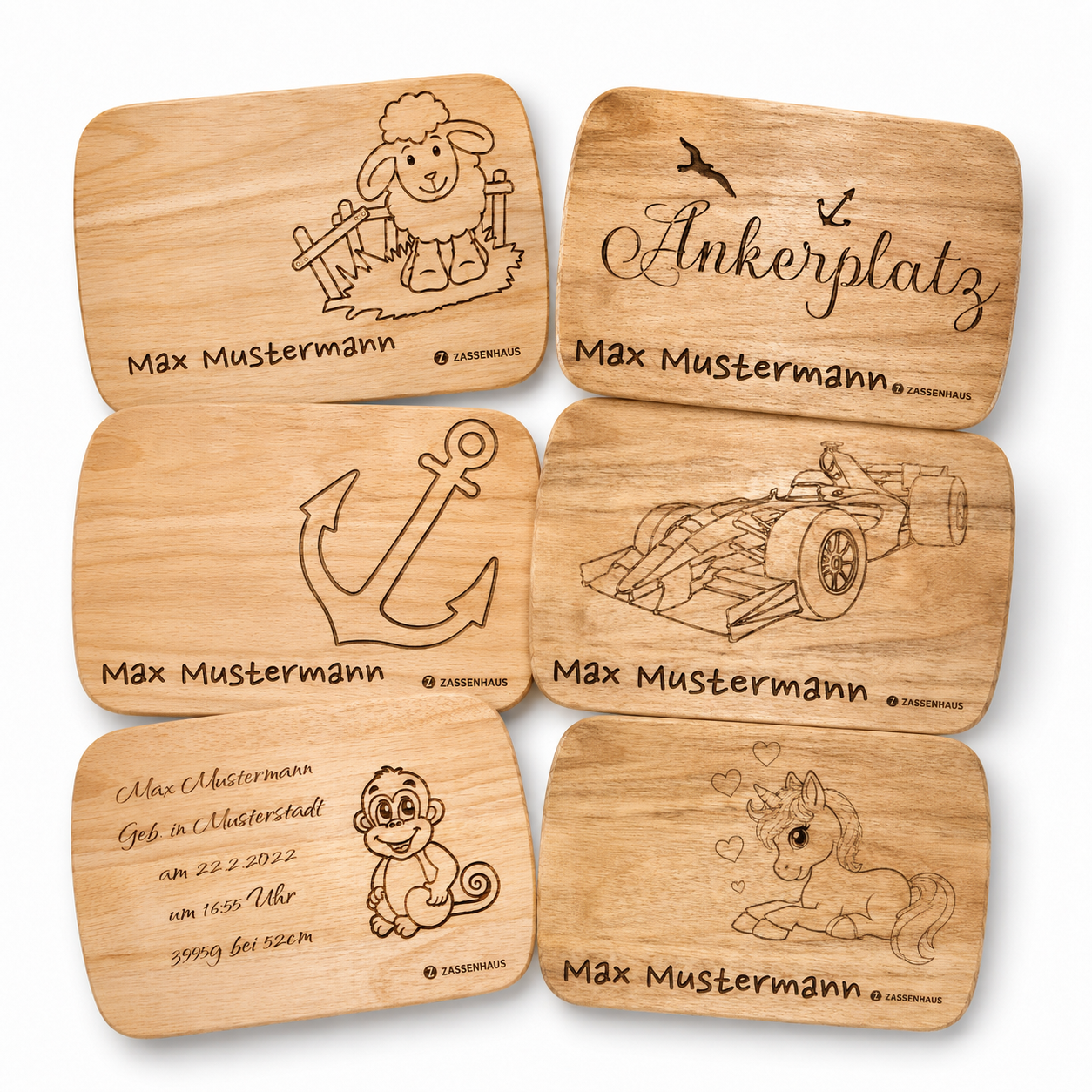 Personalisiertes Holzbrett mit Gravur