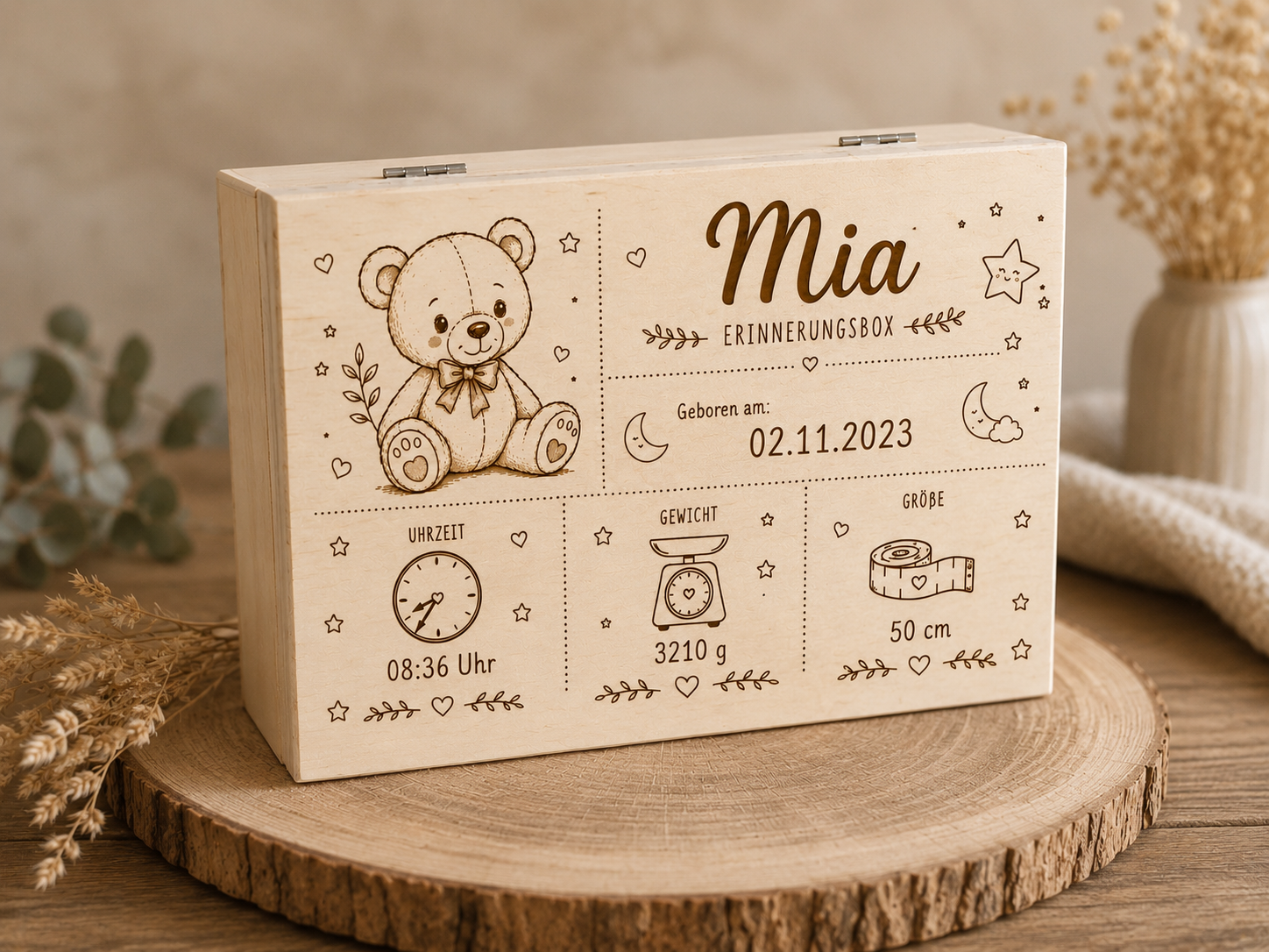Personalisierte Erinnerungsbox Teddy