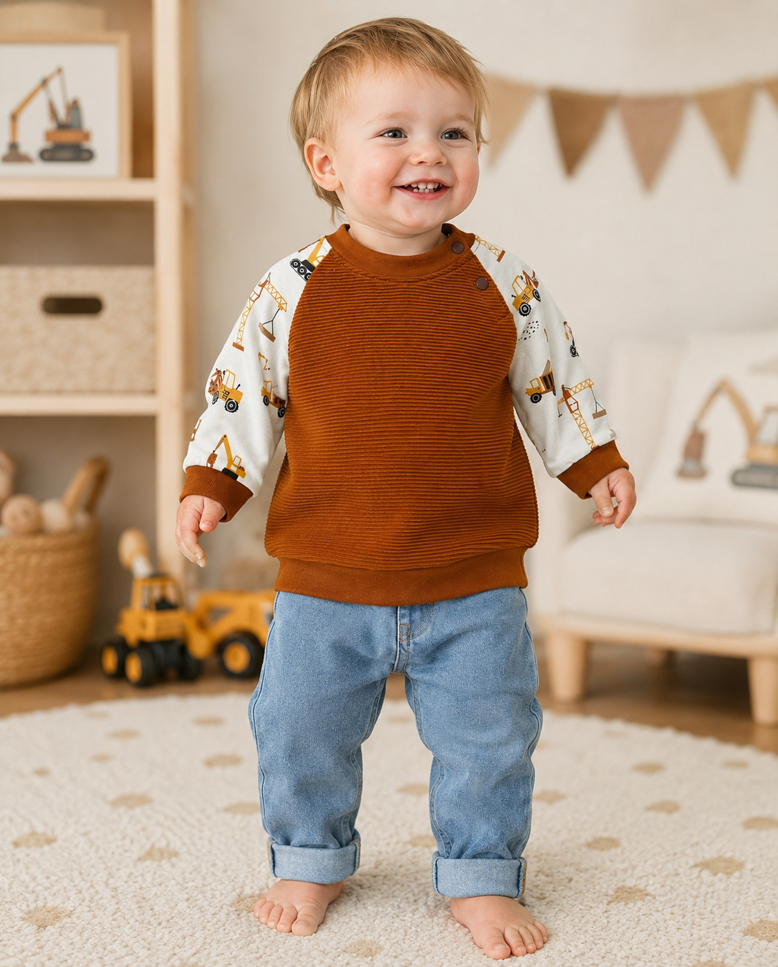 Jersey Pullover Baustelle