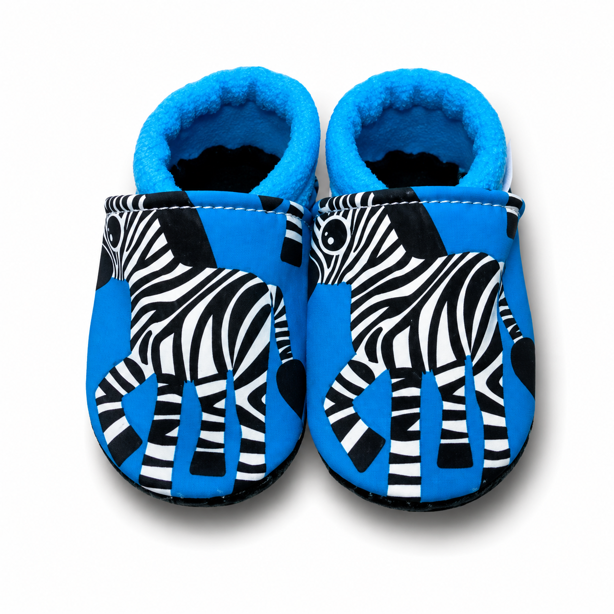 Vegane Softshell-Puschen Zebra