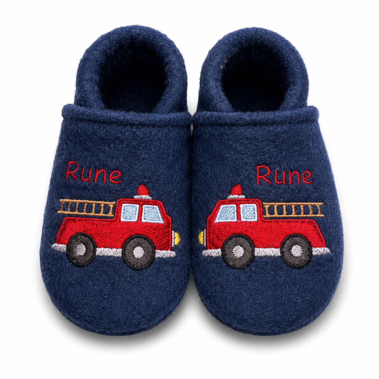 Wollwalk-Puschen Feuerwehr