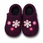 Wollwalk-Puschen Blumen