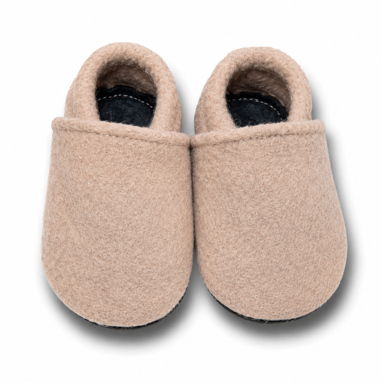 Wollwalk-Puschen Beige